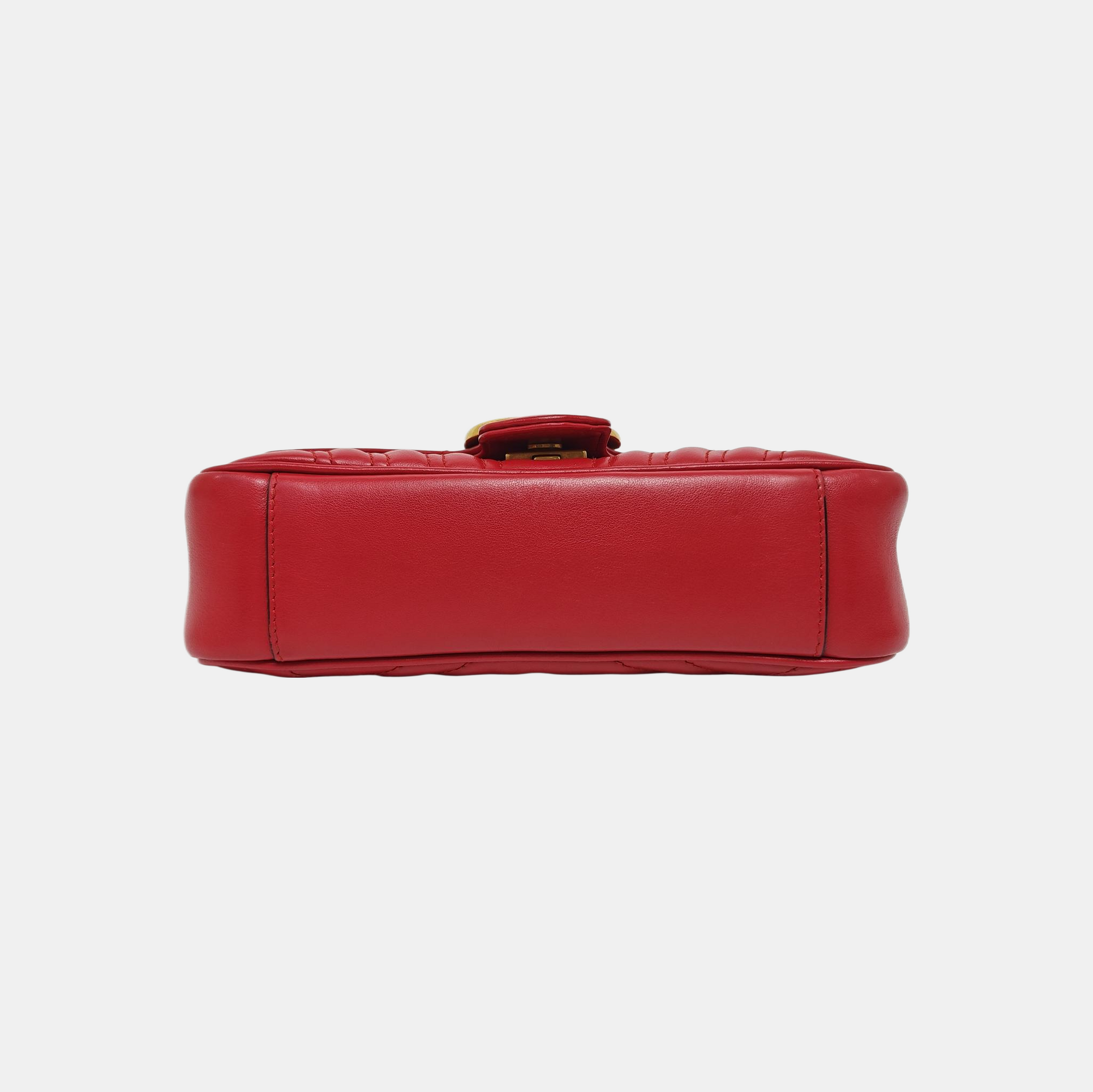 GG Marmont Small Quilted Calfskin Red