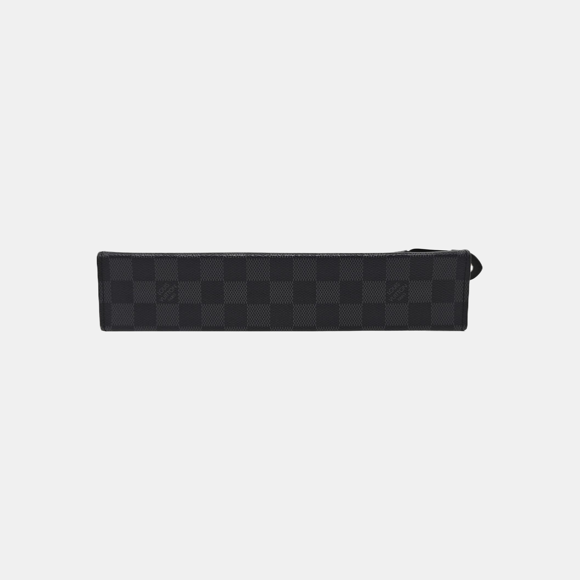 Pochette Voyag MM Damier Graphite Coated Canvas Gray