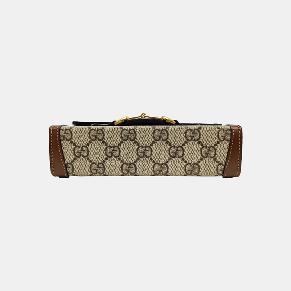 Horsebit 1955 Mini Monogram Coated Canvas Beige