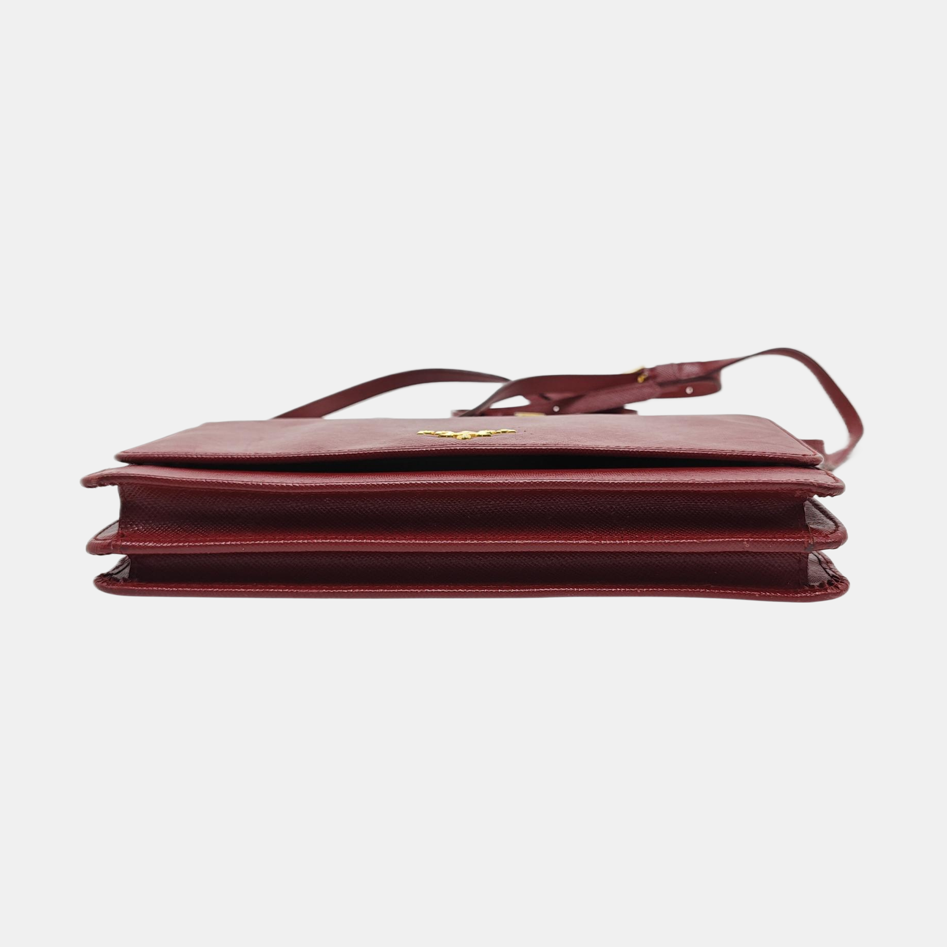 Saffiano Calfskin Shoulder Bag Red