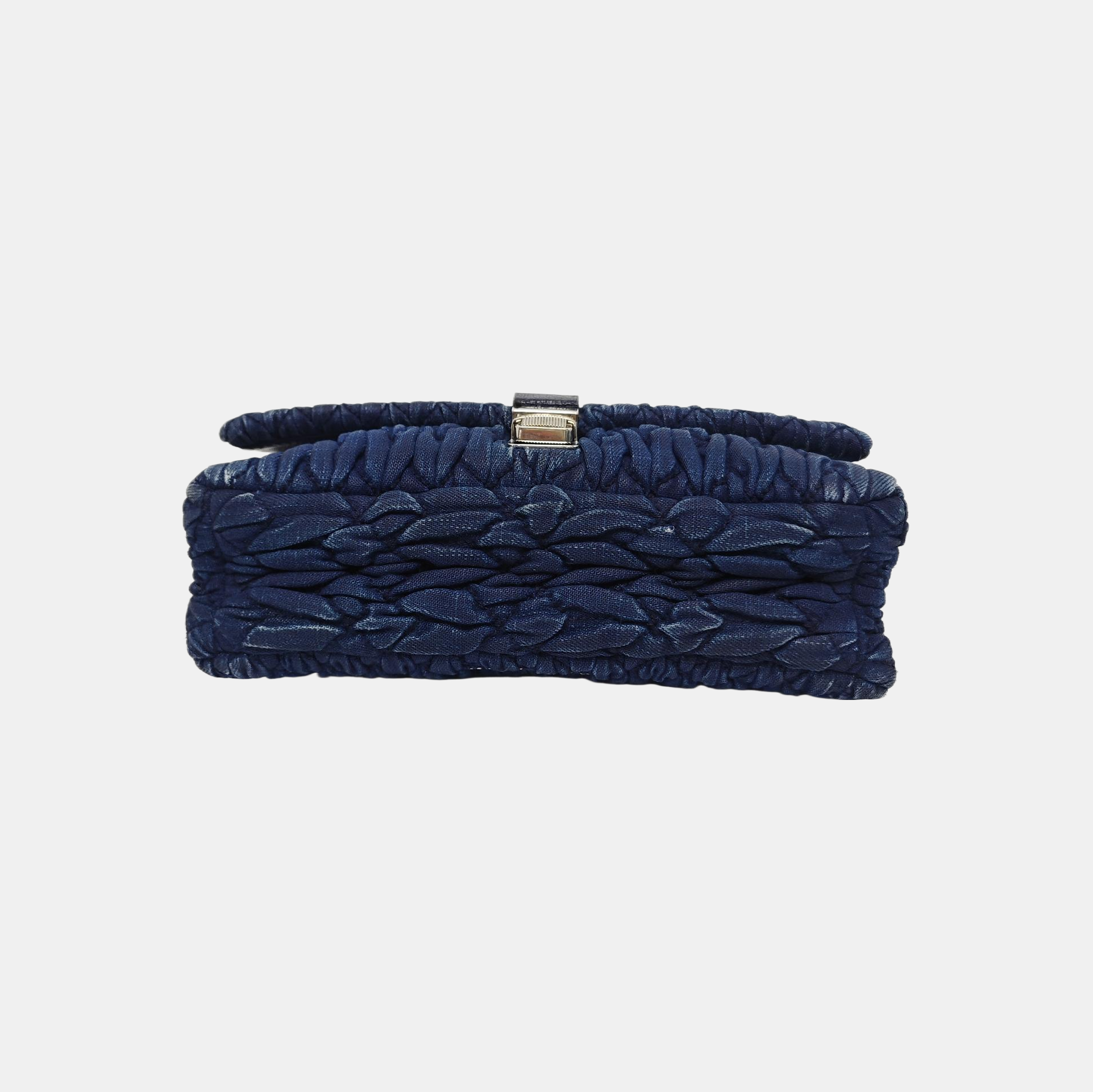 Crystal Quilted Fabric Blue