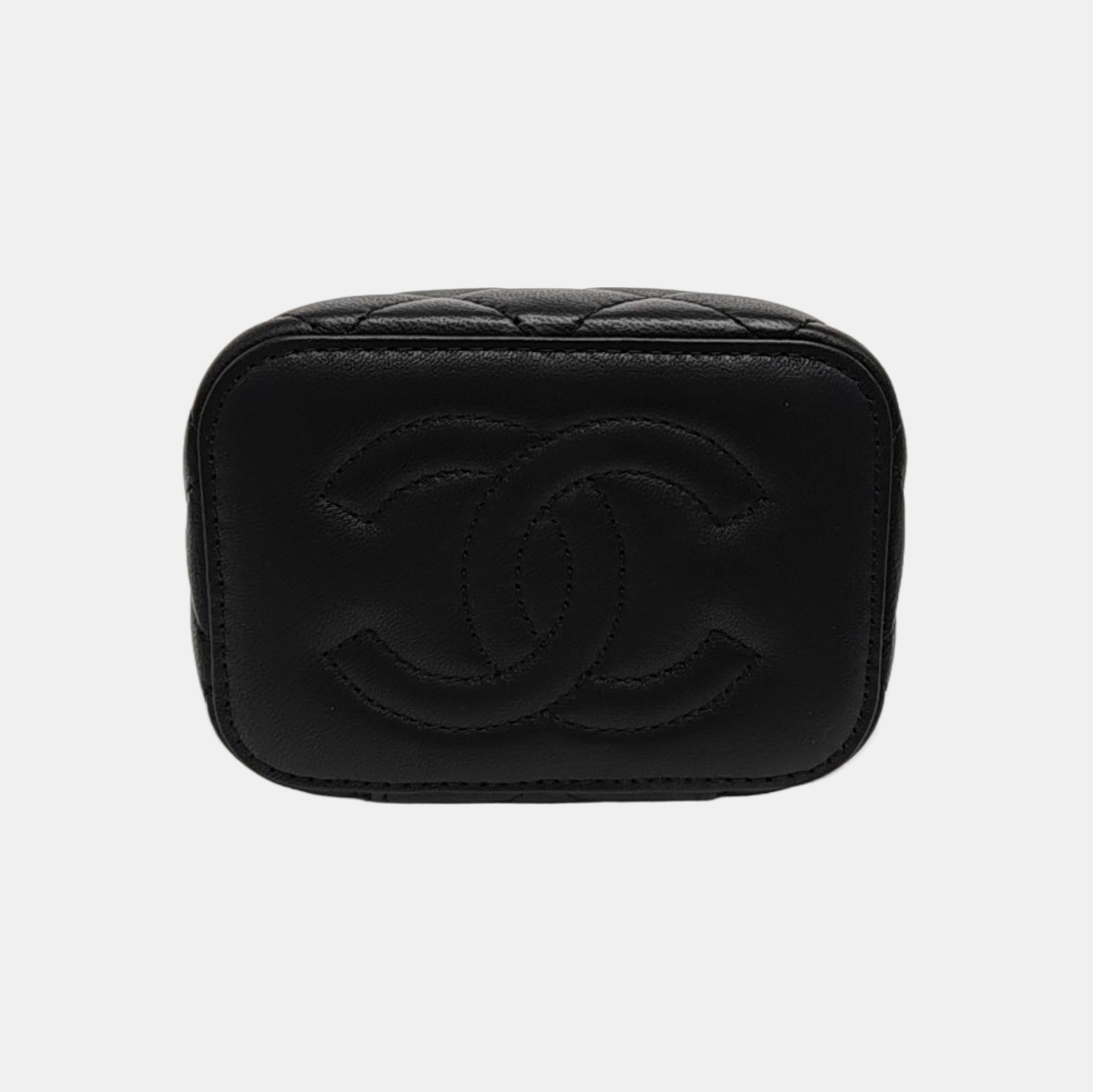 VANITY CASE Mini Quilted Lambskin Black
