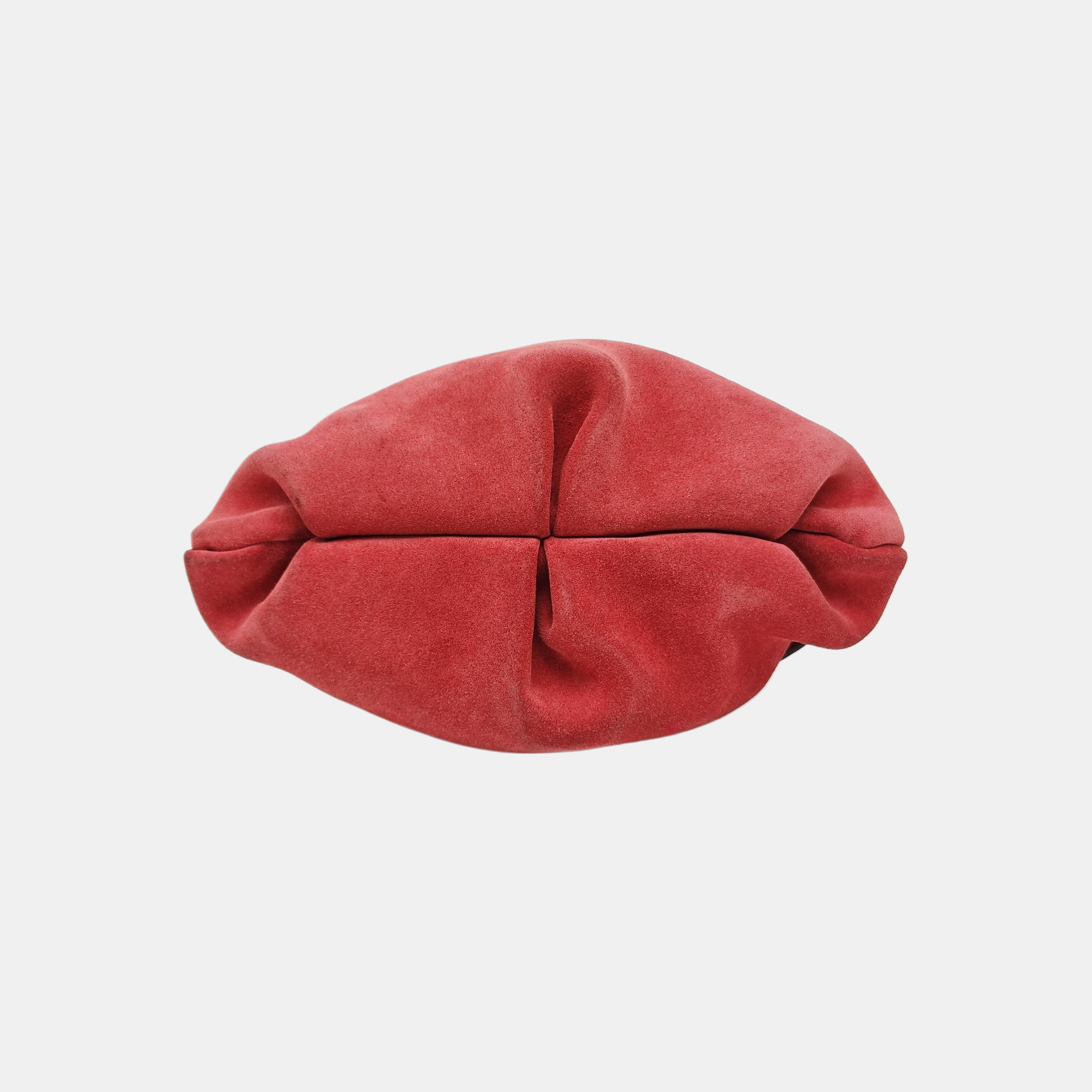 Suede Top Handle Bag Red