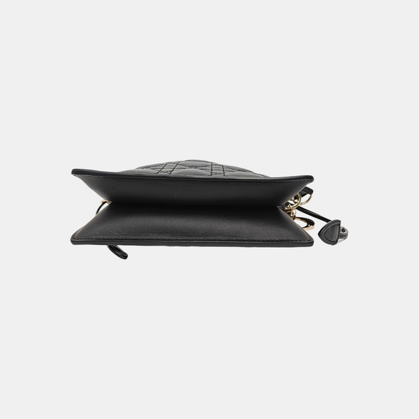 Cannage Lambskin Shoulder Bag Black