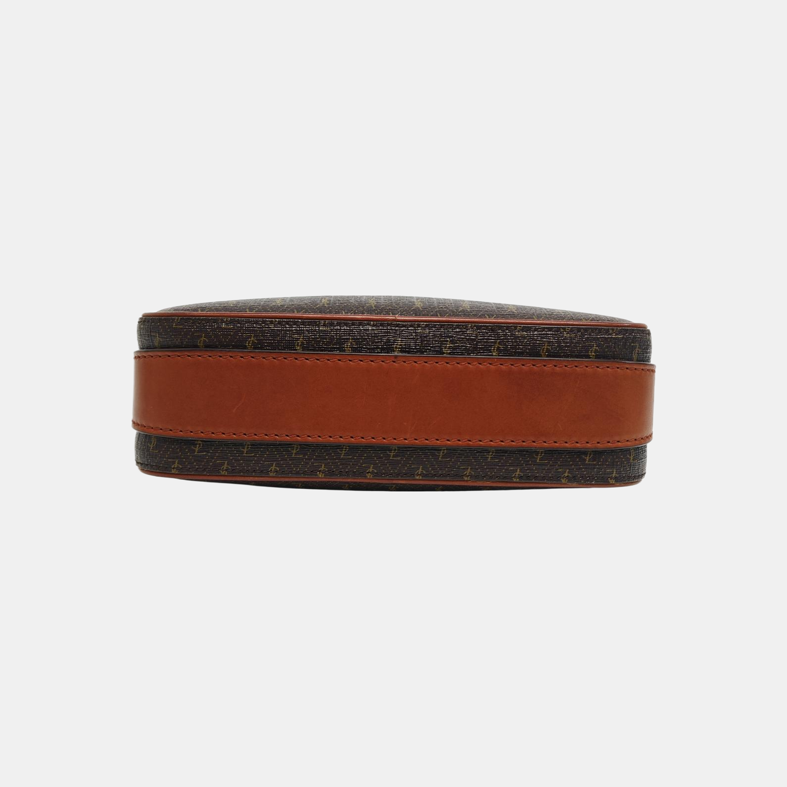Coated Canvas Shoulder Bag Brown