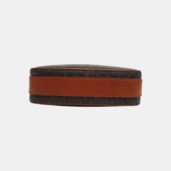 Coated Canvas Shoulder Bag Brown