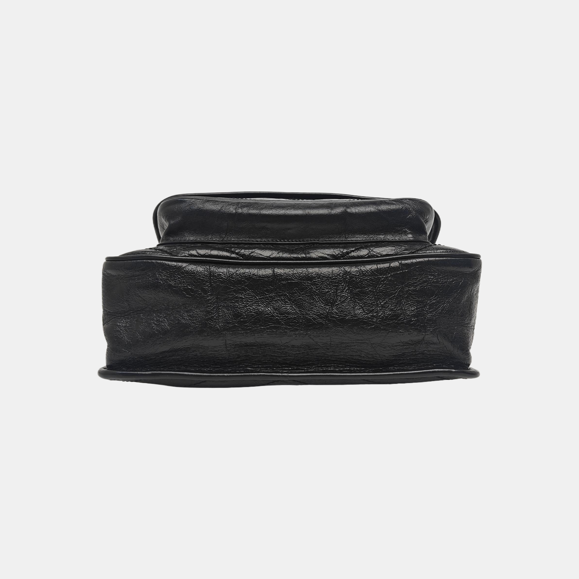 NIKI Medium Chevron Calfskin Black
