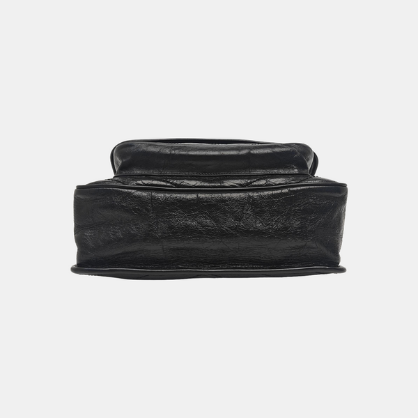NIKI Medium Chevron Calfskin Black
