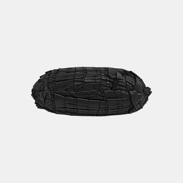 Quilted Calfskin Top Handle Bag Black