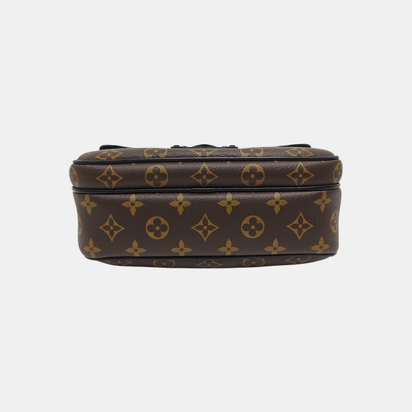 S LOCK Monogram Coated Canvas Brown