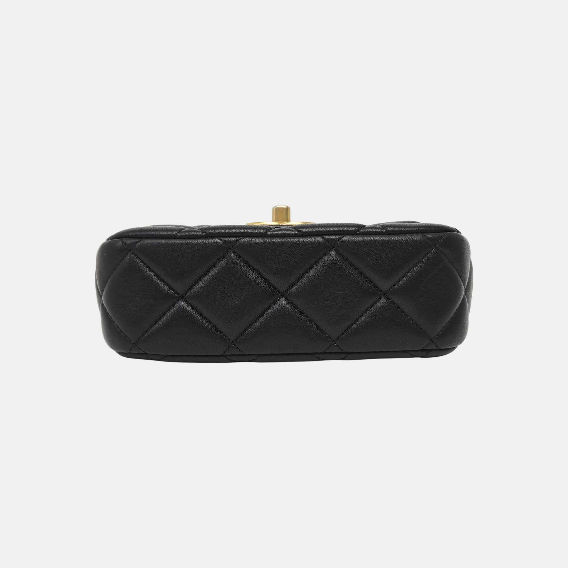 Quilted Lambskin Shoulder Bag Mini Black