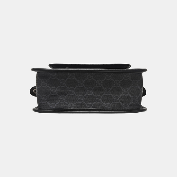 Monogram Coated Canvas Crossbody Bag Black
