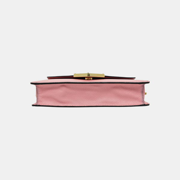 Saffiano Calfskin Shoulder Bag Pink