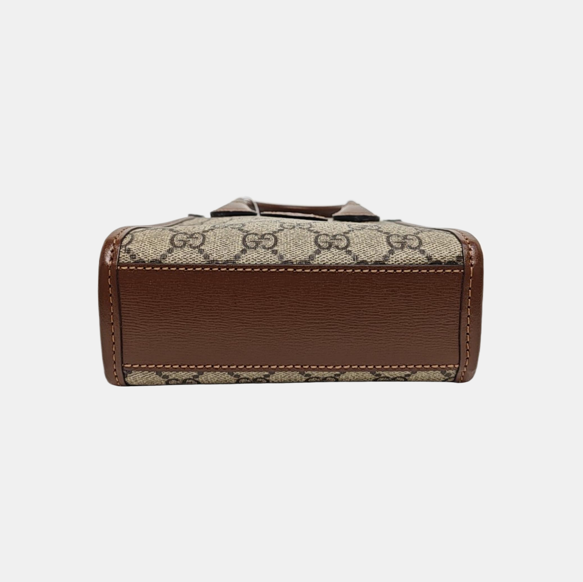 Retro Mini Monogram Coated Canvas Beige