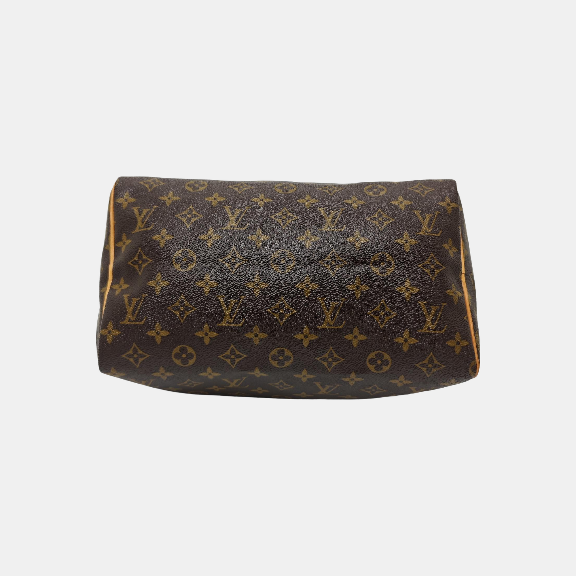 SPEEDY 30 Monogram Coated Canvas Brown