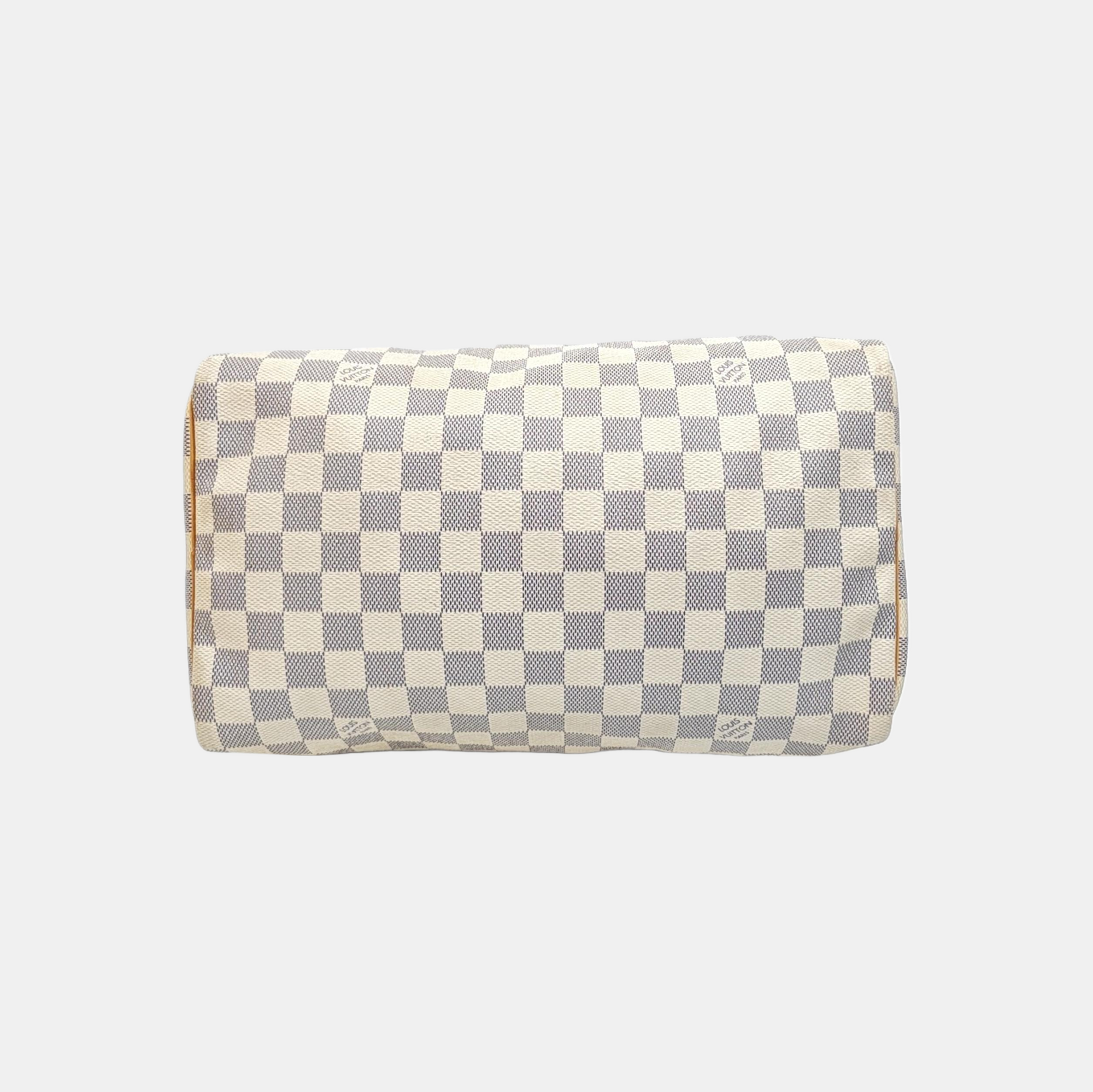 SPEEDY 30 Damier Azur Coated Canvas White