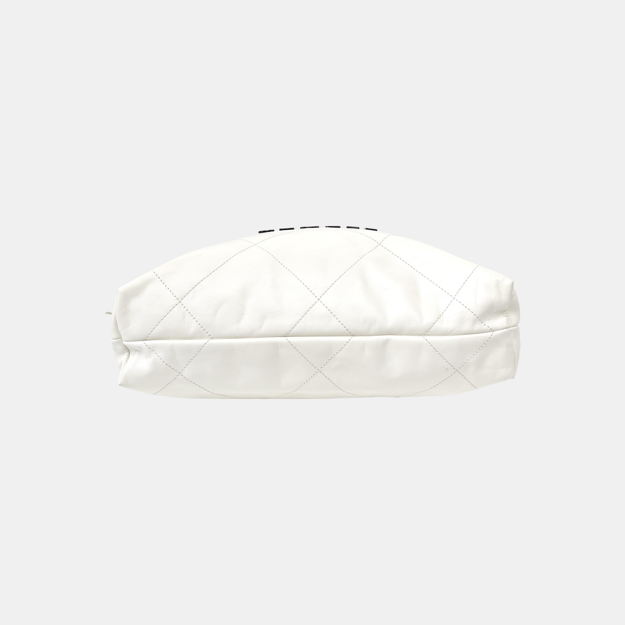 CHANEL 22 Small Quilted Calfskin White