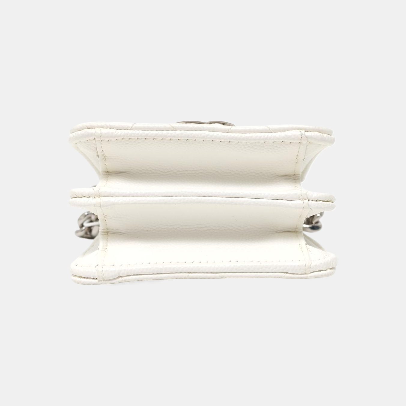 Quilted Grained Calfskin White