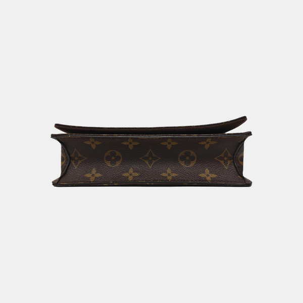 Lily Monogram Coated Canvas Brown