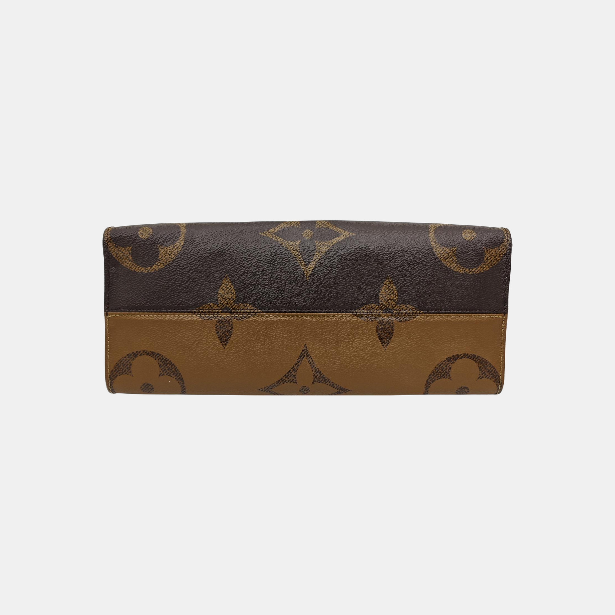ONTHEGO MM Monogram Coated Canvas Brown