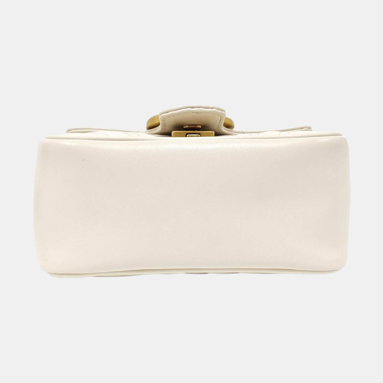 GG Marmont Mini Quilted Calfskin White