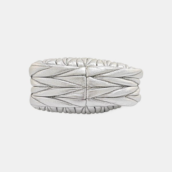 Wander Matelassé Super Mini Quilted Lambskin Silver