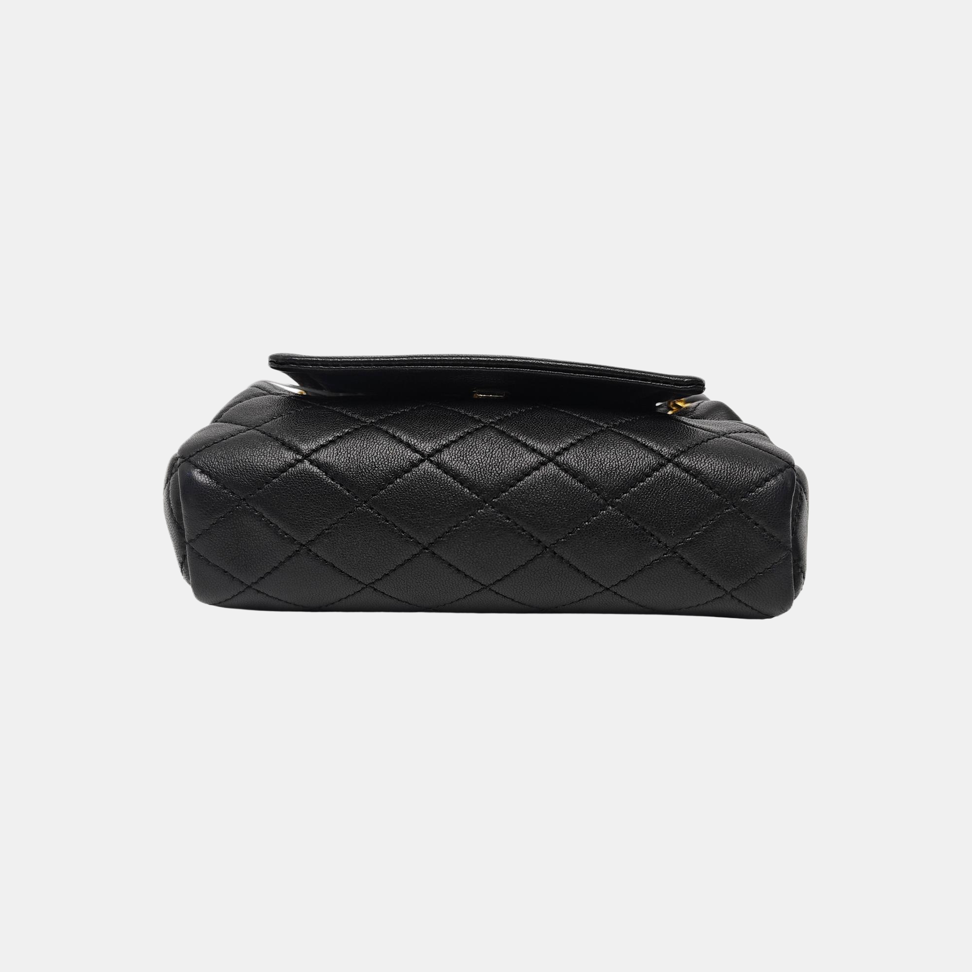 NOLITA Mini Quilted Lambskin Black