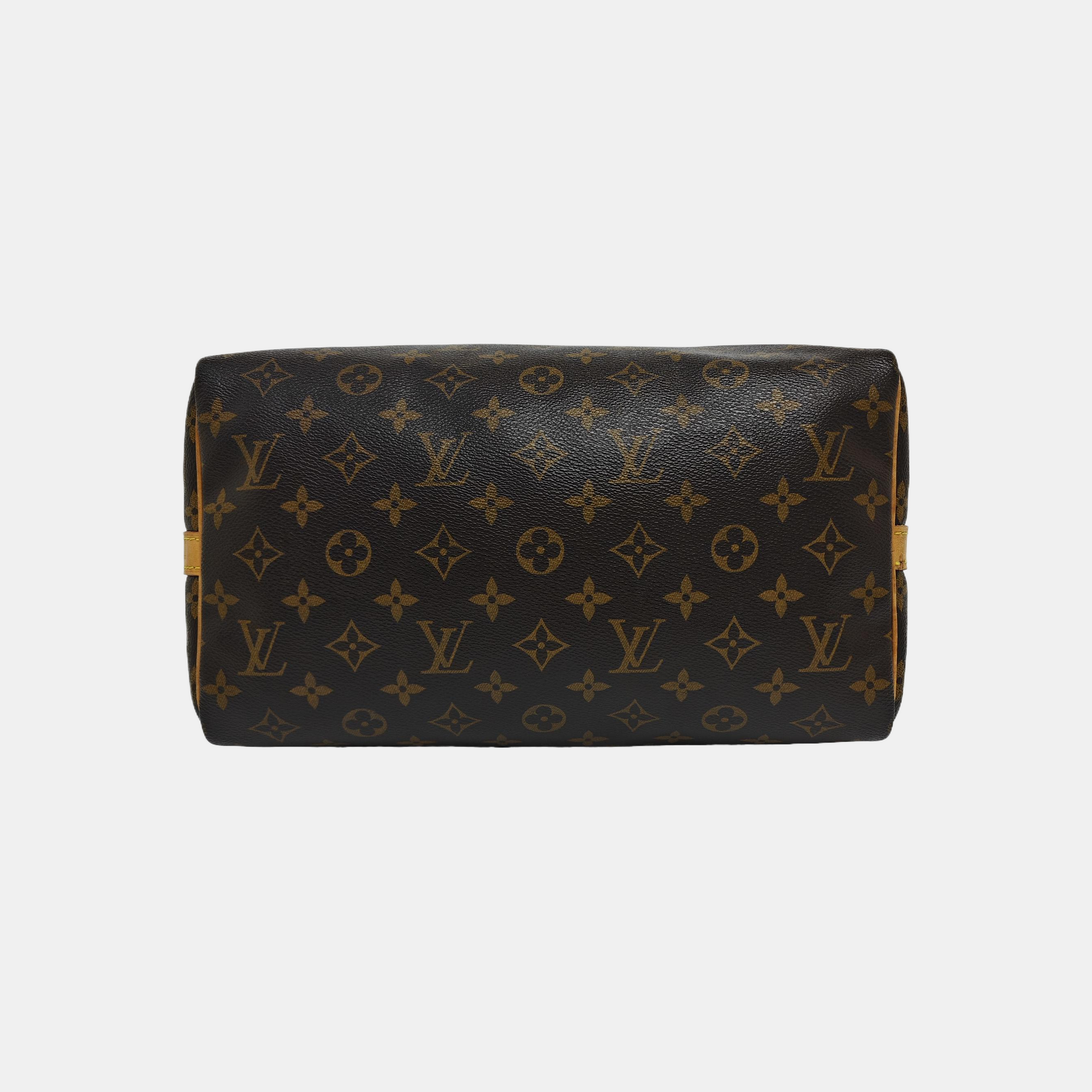 SPEEDY 30 Monogram Coated Canvas Brown