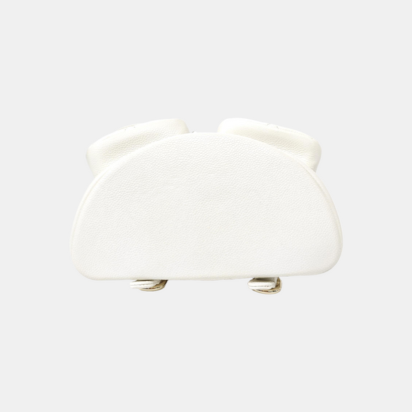 DUMA Small Quilted Grained Calfskin White
