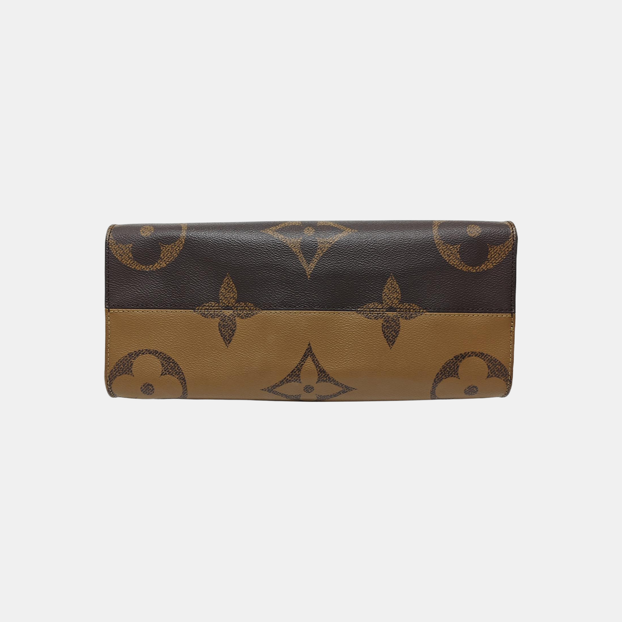 ONTHEGO MM Monogram Coated Canvas Brown