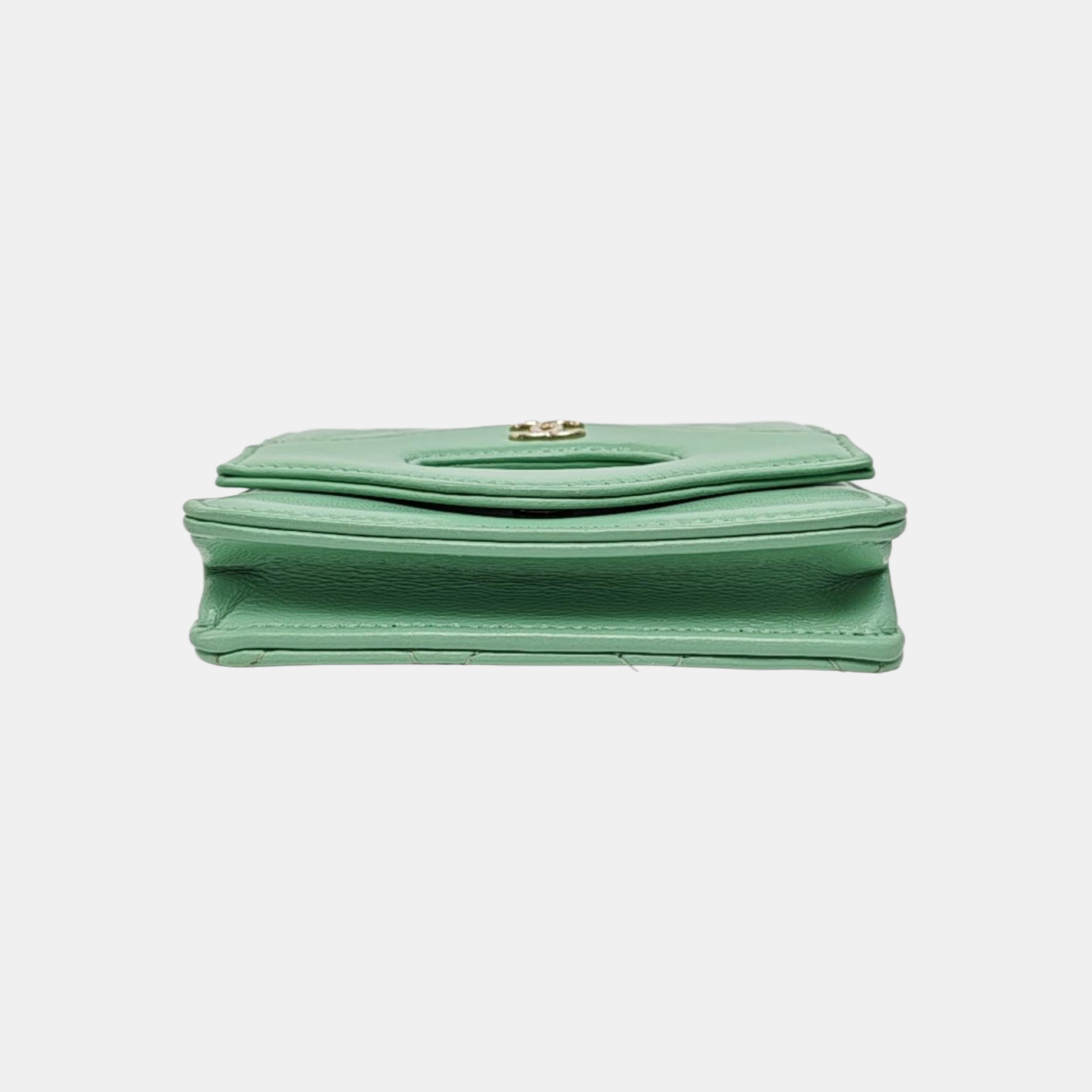 CHANEL 31 Quilted Lambskin Green Wallet