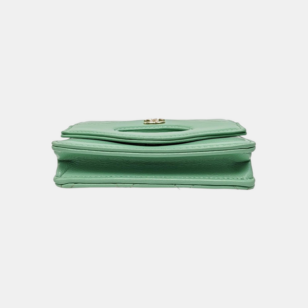 CHANEL 31 Quilted Lambskin Green Wallet