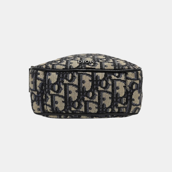Oblique Fabric Shoulder Bag Beige