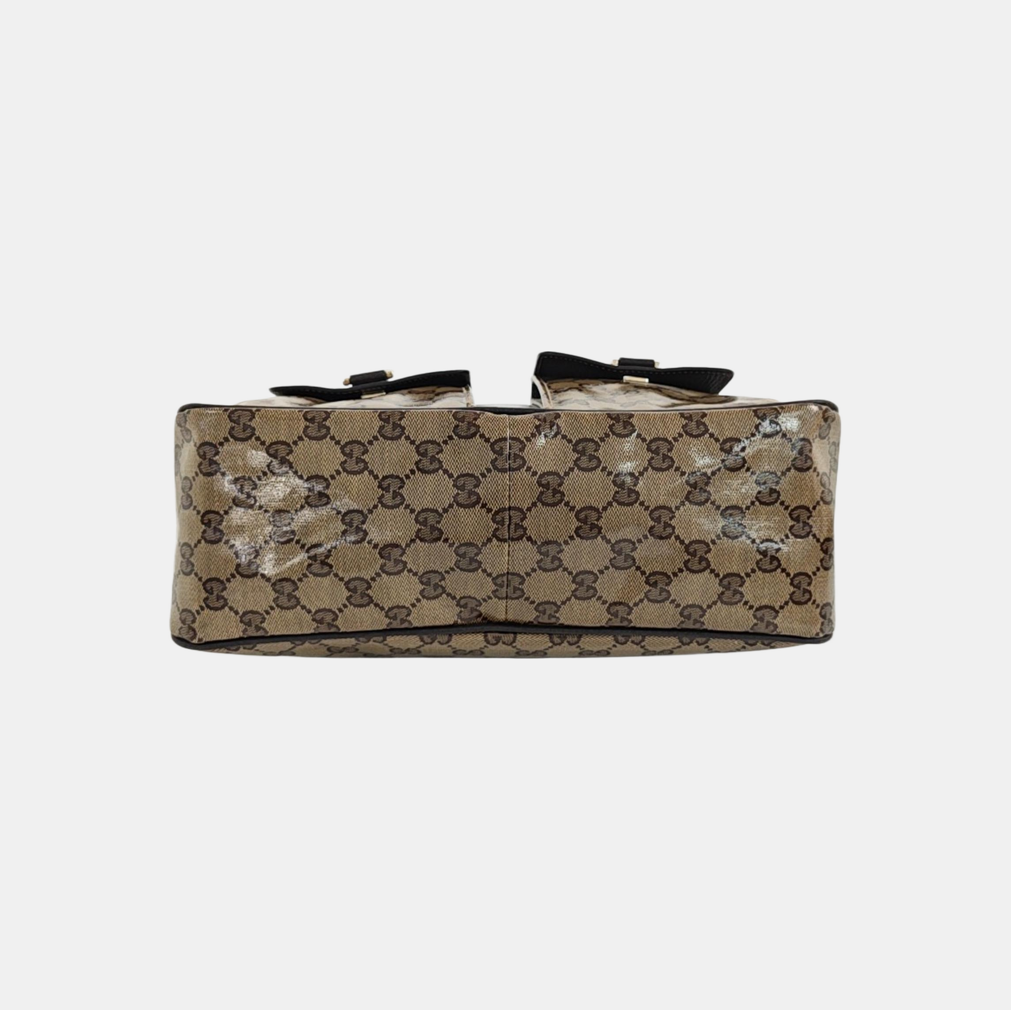 Monogram Coated Canvas Shoulder Bag Brown