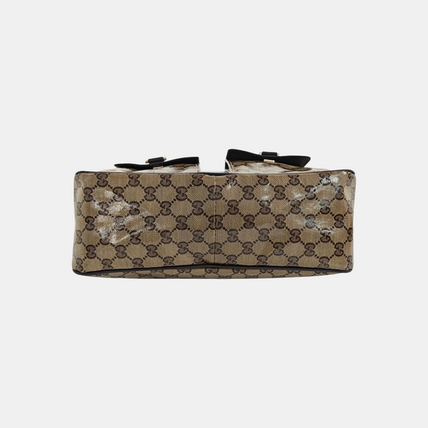 Monogram Coated Canvas Shoulder Bag Brown