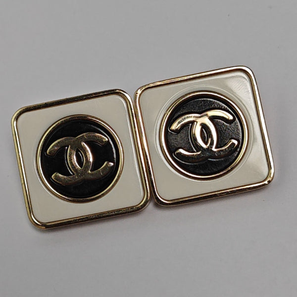 Metal Black Stud Earrings