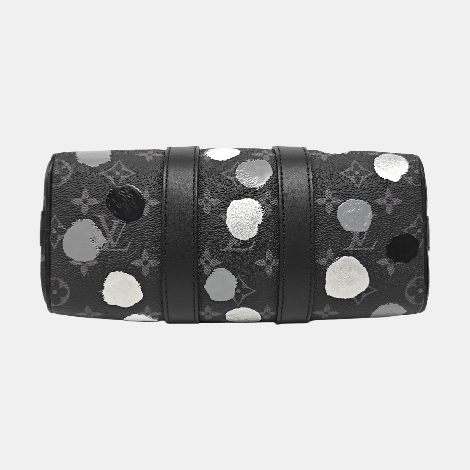 KEEPALL Monogram Coated Canvas Black