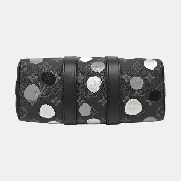KEEPALL Monogram Coated Canvas Black