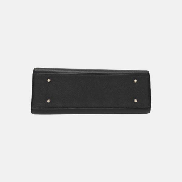 Calfskin Top Handle Bag Black
