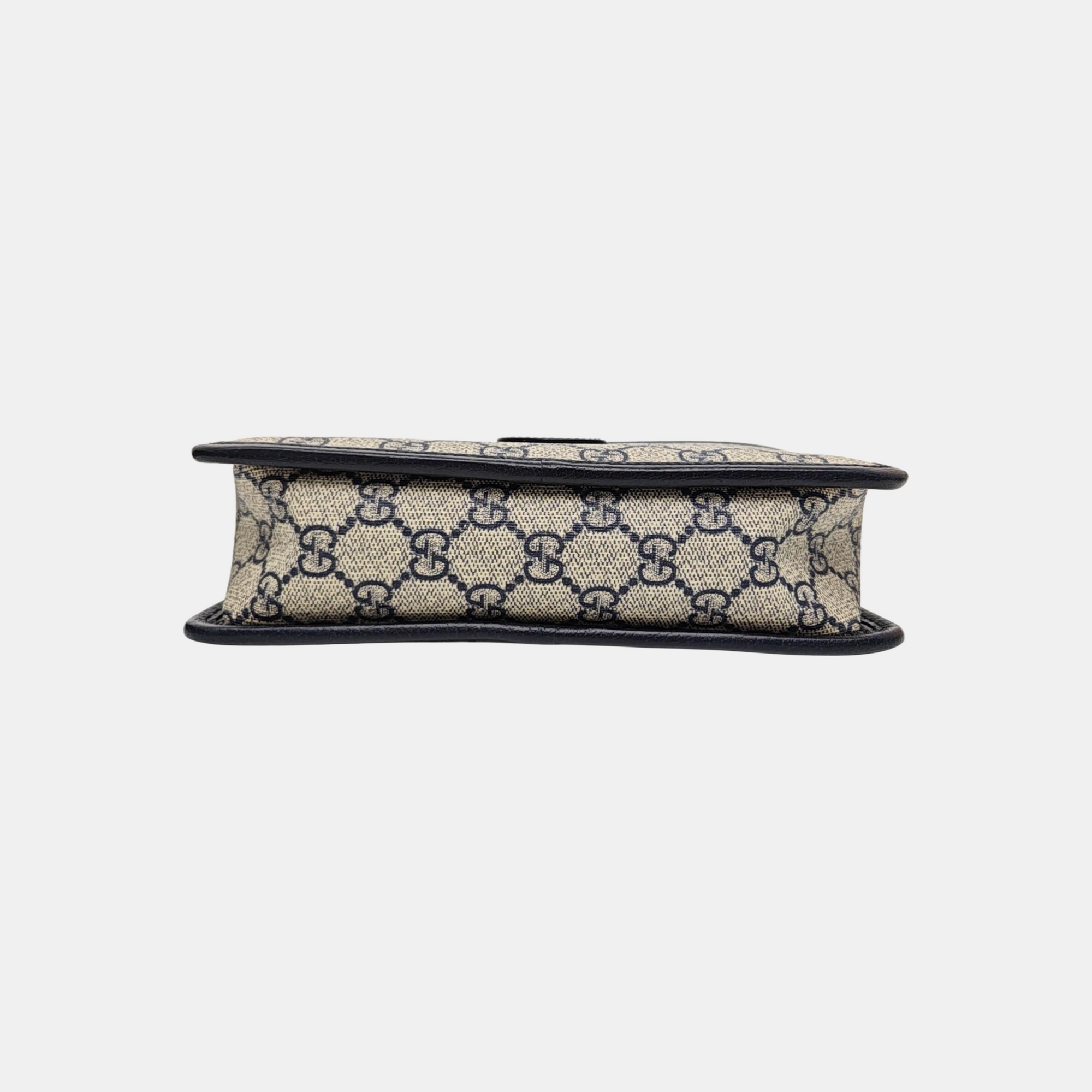 GG Supreme Mini Monogram Coated Canvas Beige