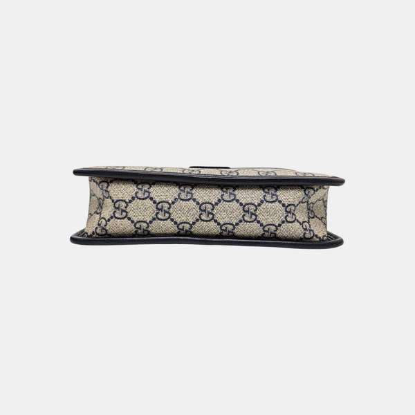 GG Supreme Mini Monogram Coated Canvas Beige