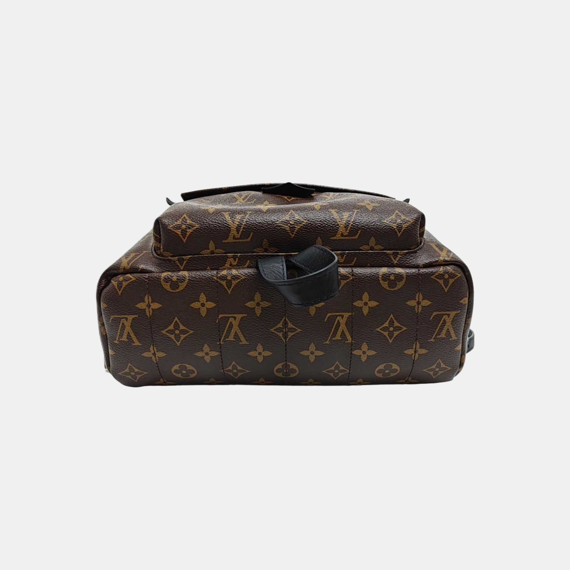 Monogram Coated Canvas Backpack Brown