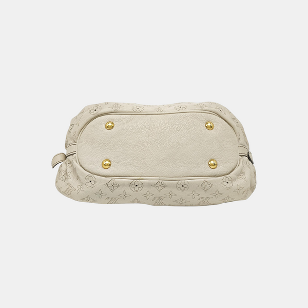 Monogram Calfskin Shoulder Bag White