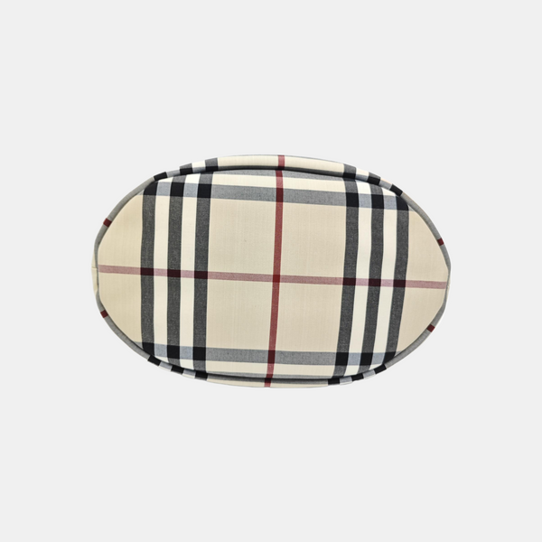 Nylon Top Handle Bag Beige