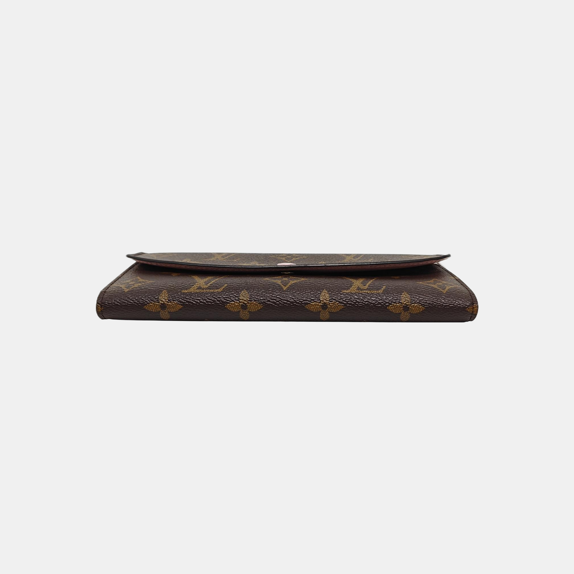 EMILIE Monogram Coated Canvas Brown Wallet
