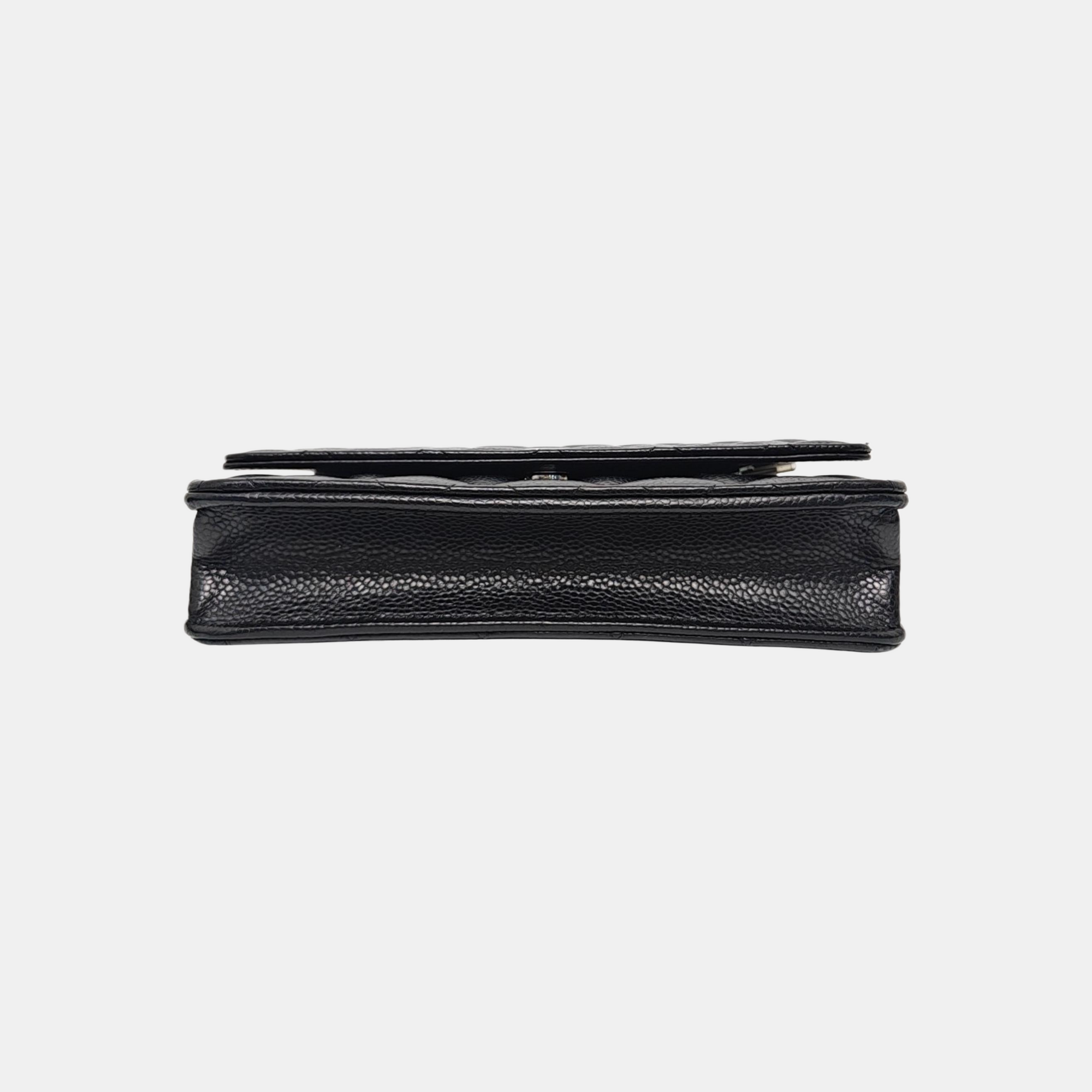 WOC Quilted Grained Calfskin Black