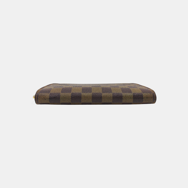 ZIPPY Damier Ebene Coated Canvas Brown Wallet