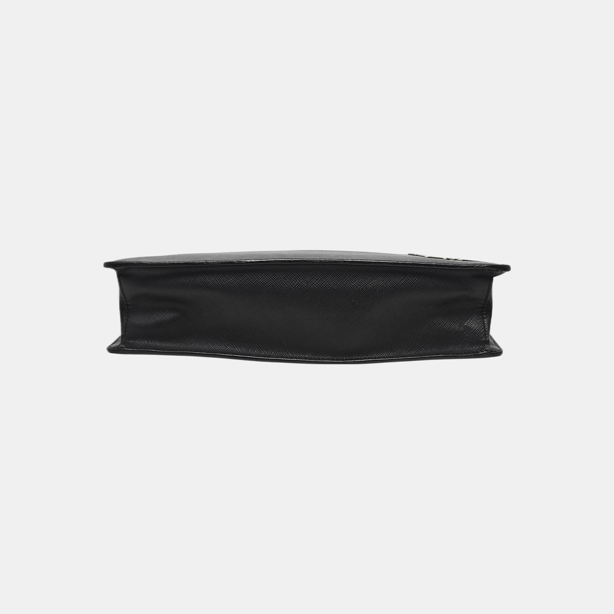 Saffiano Calfskin Clutch Black