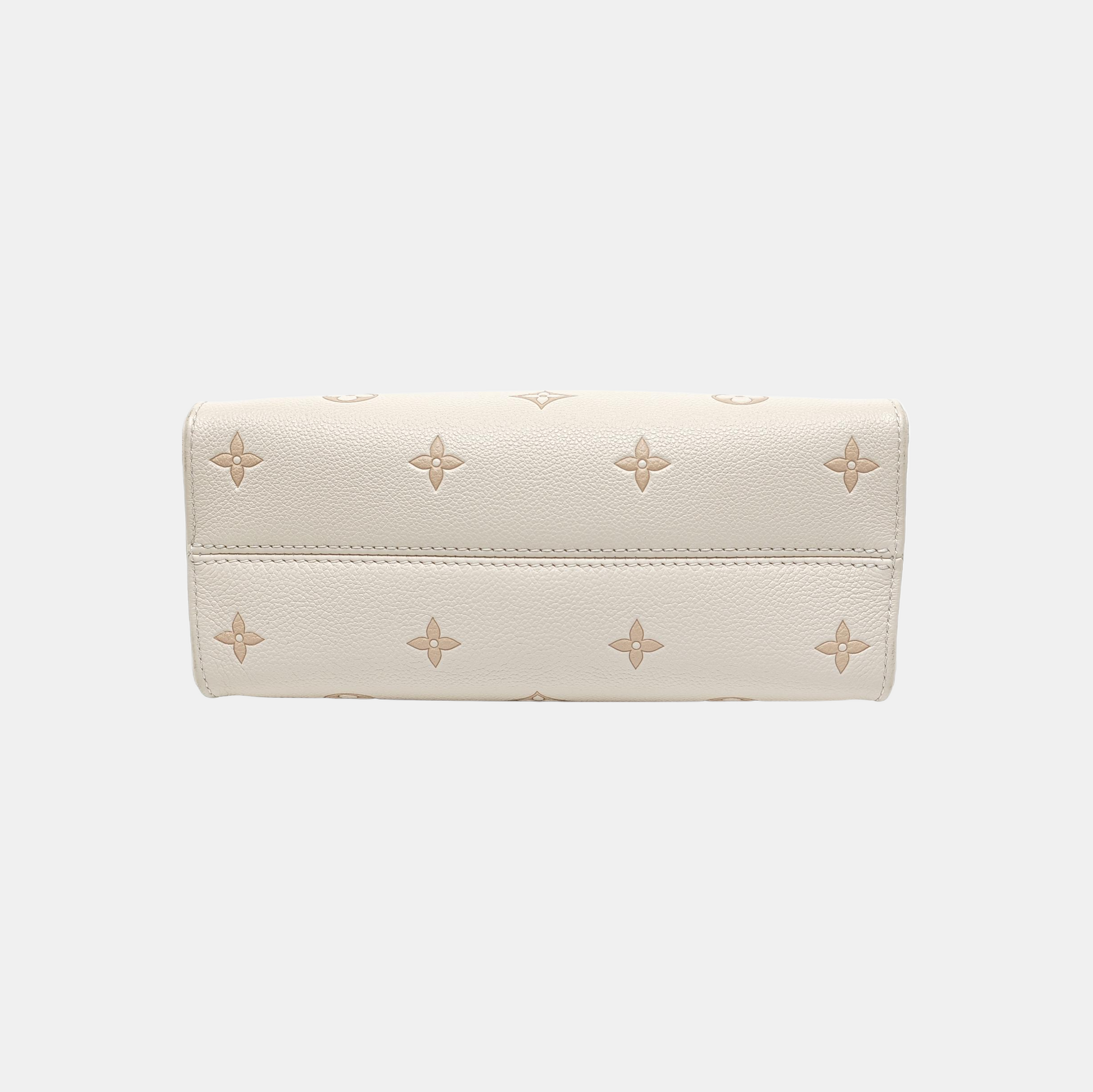 ONTHEGO PM Monogram Calfskin Beige