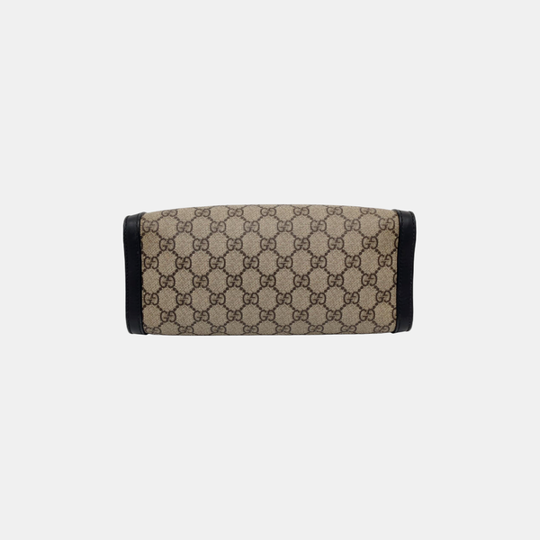 Candado pequeño Monogram lona revestida beige